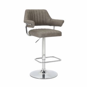 Quartz Gas Lift Charcoal Bar Stool