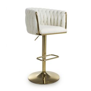 Blair Cream Textured Gas Lift Stool