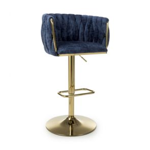 Blair Gas Lift  Blue Textured Bar Stoo
