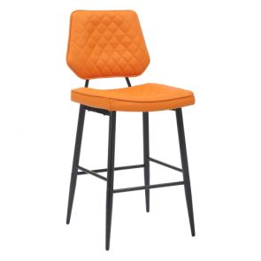 Jordan Real Leather Orange Stool