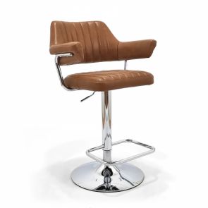 Quartz Gas Lift Tan Bar Stool