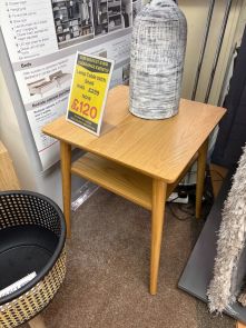 Lamp Table With Shelf