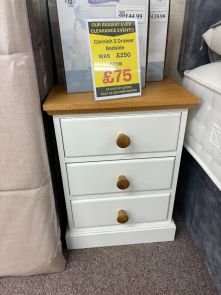 Cornish 3 Drawer Bedside