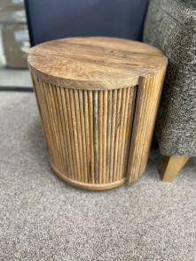 Mango Round Storage Side Table