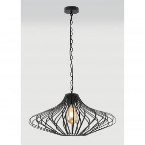 Bfs Lighting Kylie Pendant, 1 x E27, Matt Black