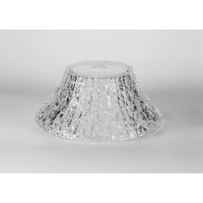 Bfs Lighting Lucinda Round 38cm Patterned Clear Glass Lampshade IL8508HS