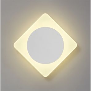 Bfs Lighting Melody Magnetic Base Wall Lamp, 12W LED 3000K 498lm, 15cm 19cm Square , Sand Whi