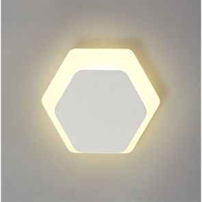 Bfs Lighting Melody Magnetic Base Wall Lamp, 12W LED 3000K 498lm, 15/19cm, Sand White/Acrylic