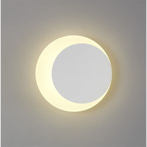 Bfs Lighting Melody Magnetic Base Wall Lamp, 12W LED 3000K 498lm, 15/19cm, Sand White/Acrylic