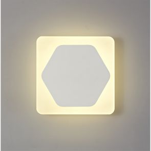 Bfs Lighting Melody Magnetic Base Wall Lamp, 12W LED 3000K 498lm, 20/19cm, Sand White/Acrylic