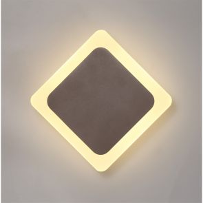 Bfs Lighting Melody Magnetic Base Wall Lamp, 12W LED 3000K 498lm, 15/19cm  , Coffee/Acrylic