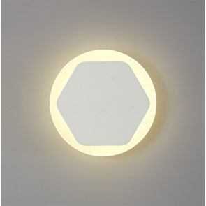 Bfs Lighting Melody Magnetic Base Wall Lamp, 12W LED 3000K 498lm, 15/19cm , Sand White/Round