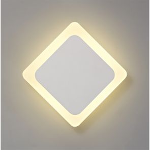 Bfs Lighting Melody Magnetic Base Wall Lamp, 12W LED 3000K 498lm, 15/19cm, Sand White/Acrylic