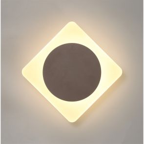 Bfs Lighting Melody Magnetic Base Wall Lamp, 12W LED 3000K 498lm, 15cm Round 19cm  , Coffee/A