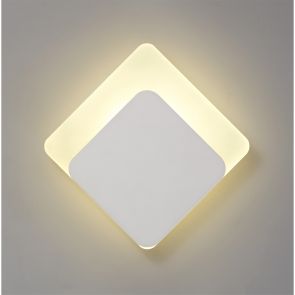 Bfs Lighting Melody Magnetic Base Wall Lamp, 12W LED 3000K 498lm, 15/19cm, Sand White/Acrylic