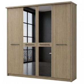 Paris 4 Door 200cm Robe With 2 Mirrors
