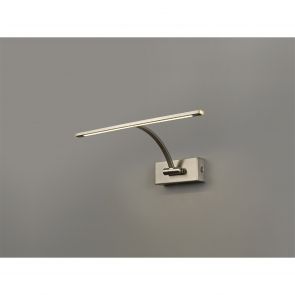 Bfs Lighting Pearl Small 1 Arm Wall Lamp/Picture Light, 1 x 6W LED, 3000K, 470lm, Satin Nicke
