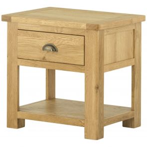 Torre Dining Lamp Table with Drawer