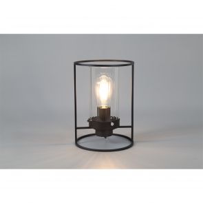 Bfs Lighting Reneta Table Lamp, 1 Light E27, Black/Clear Glass IL8857HS