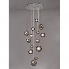 Bfs Lighting Rylee Pendant, 16 x G9, Polished Chrome/Smoked Glass IL9567HS