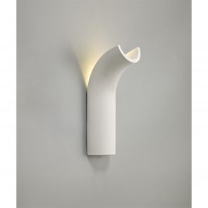 Bfs Lighting Samira Uplighter Wall Lamp, 1 x 4.5W LED, 3000K, 275lm, White Paintable Gypsum,