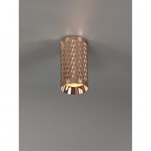 Bfs lighting Sienna 11cm Surface Mounted Ceiling Light, 1 x GU10, Rose Gold IL7108HS