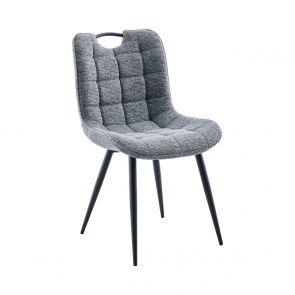 Savoy Fabric Dining Chair Dark Grey