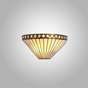 Bfs Lighting Teresa Wall Lamp, 2 x E14, Amber/Crachel/Crystal IL1627HS