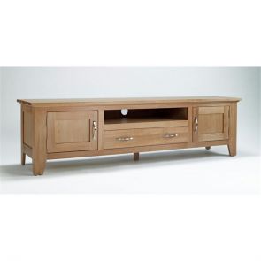 Kingsbridge Oak Dining Large Oak Widescreen Tv Unit