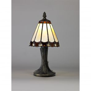  Una Table Lamp, 1 x E14, Crachel/Brown/Clear Crystal Shade IL1327HS