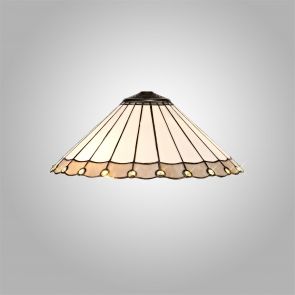 Bfs Lighting Una 40cm Shade Only  For Pendant/Ceiling/Table Lamp, Grey/Crachel/Crystal IL3527