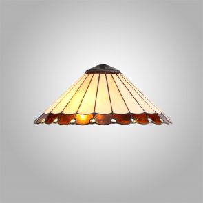 Bfs Lighting Una 40cm Shade Only  For Pendant/Ceiling/Table Lamp, Amber/Crachel/Crystal IL442