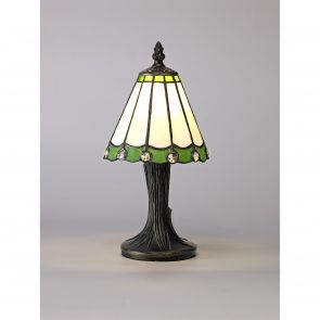  Una Table Lamp, 1 x E14, Crachel/Green/Clear Crystal Shade IL5227HS