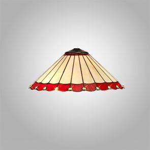 Bfs Lighting Una 40cm Shade Only  For Pendant/Ceiling/Table Lamp, Red/Crachel/Crystal IL7427H