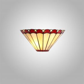 Bfs Lighting Una Wall Lamp, 2 x E14, Red/Crachel/Crystal IL8427HS