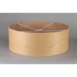 Bfs Lighting Valor Round, 600 x 210mm Wood Effect Shade, Light Oak/White Laminate IL1967HS