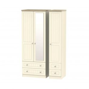 Veryan Triple 2 Drawer Mirror + Drawer Robe